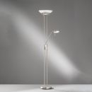 Moderne LED-Stehlampe aus Metall mit Leselicht, dimmbar, energiesparend, für Wohnzimmer oder Büro.