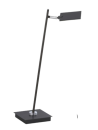 Moderne LED-Schreibtischlampe in Schwarz mit eckigem Fuß und Fernbedienung, energiesparend und verstellbar.