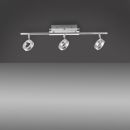 Moderne LED-Deckenleuchte aus Metall mit drei verstellbaren Spots, ideal für Wohnzimmer oder Flur.