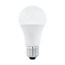 LED-Glühbirne mit E27-Fassung, weiß, energiesparend, moderne Beleuchtung für Wohnräume, freigestellt.