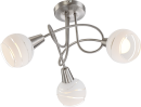 Globo 3-flg LED Deckenleuchte Elliott Metall Nickel Matt