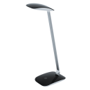 Moderne LED-Schreibtischlampe in Schwarz mit Touch-Bedienung, energiesparend und verstellbar für Büro oder Zuhause.