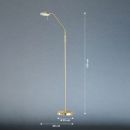 Fischer & Honsel 1-flg LED Stehleuchte Pool-TW messingfarben