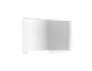 Moderne weiße Wandleuchte mit gebogenem, minimalistischem Design, indirekte Beleuchtung, Wohnraumlampe.