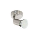 LED-Deckenstrahler aus Edelstahl, schwenkbar, modernes Design, energieeffiziente Beleuchtung für Innenräume.